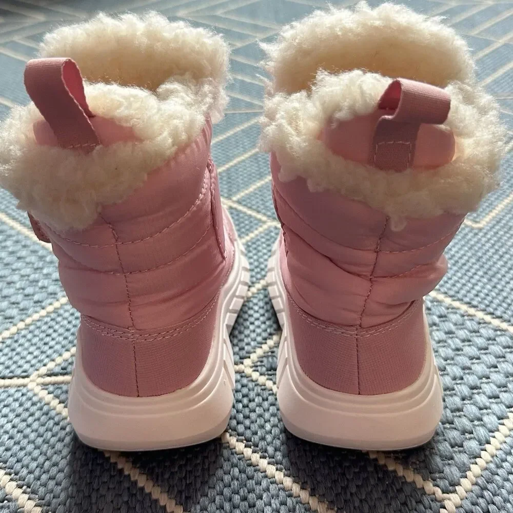 Hunter Kids Igloo Light Pink Insulated Waterproof Faux Fur Snow Boots 8T EUC